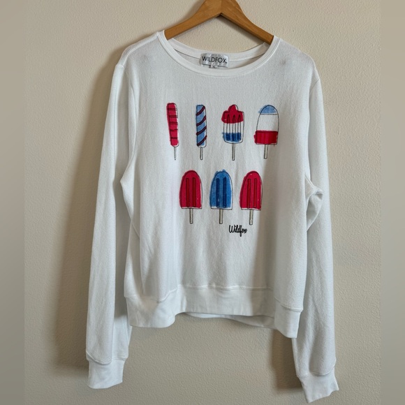WILDFOX Take A Lick Sweatshirt Icecream in vanilla - Picture 3 of 16